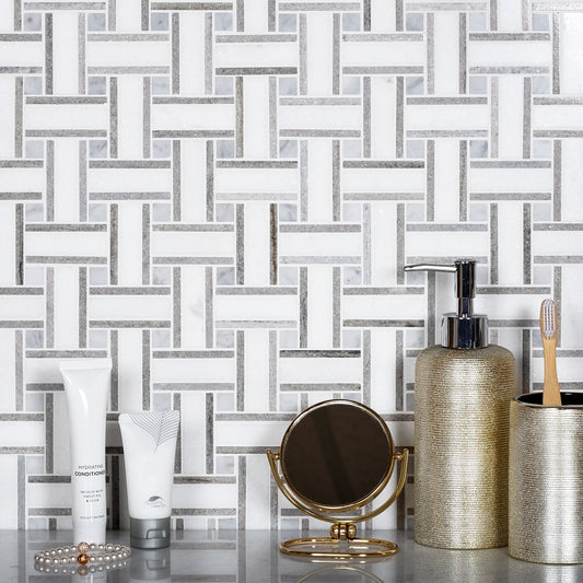 Sample-5-Pack Gray 10-in x 10-in Polished Natural Stone Floor and Wall Tile