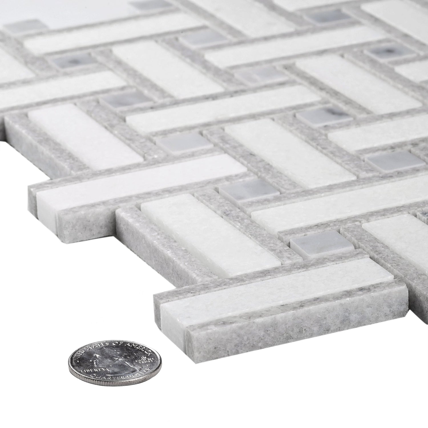 5-Pack Gray 10-in x 10-in Polished Natural Stone Floor and Wall Tile - Sample