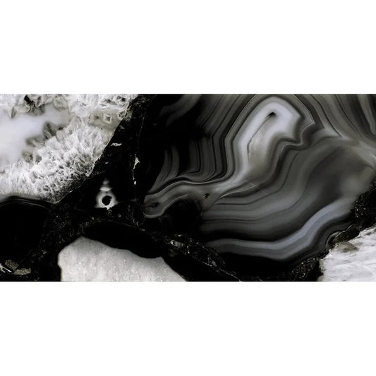 Splendor 24x48 Black Porcelain Large Format Natural Agate Wall and Floor Tile (2 Pack, 15.5 sq ft/case) - Sample