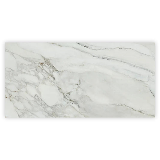 White with Gray Vein 24x48 Polished Porcelain Large Format Tile (2 pack, 15.42 sq ft/case) - Sample