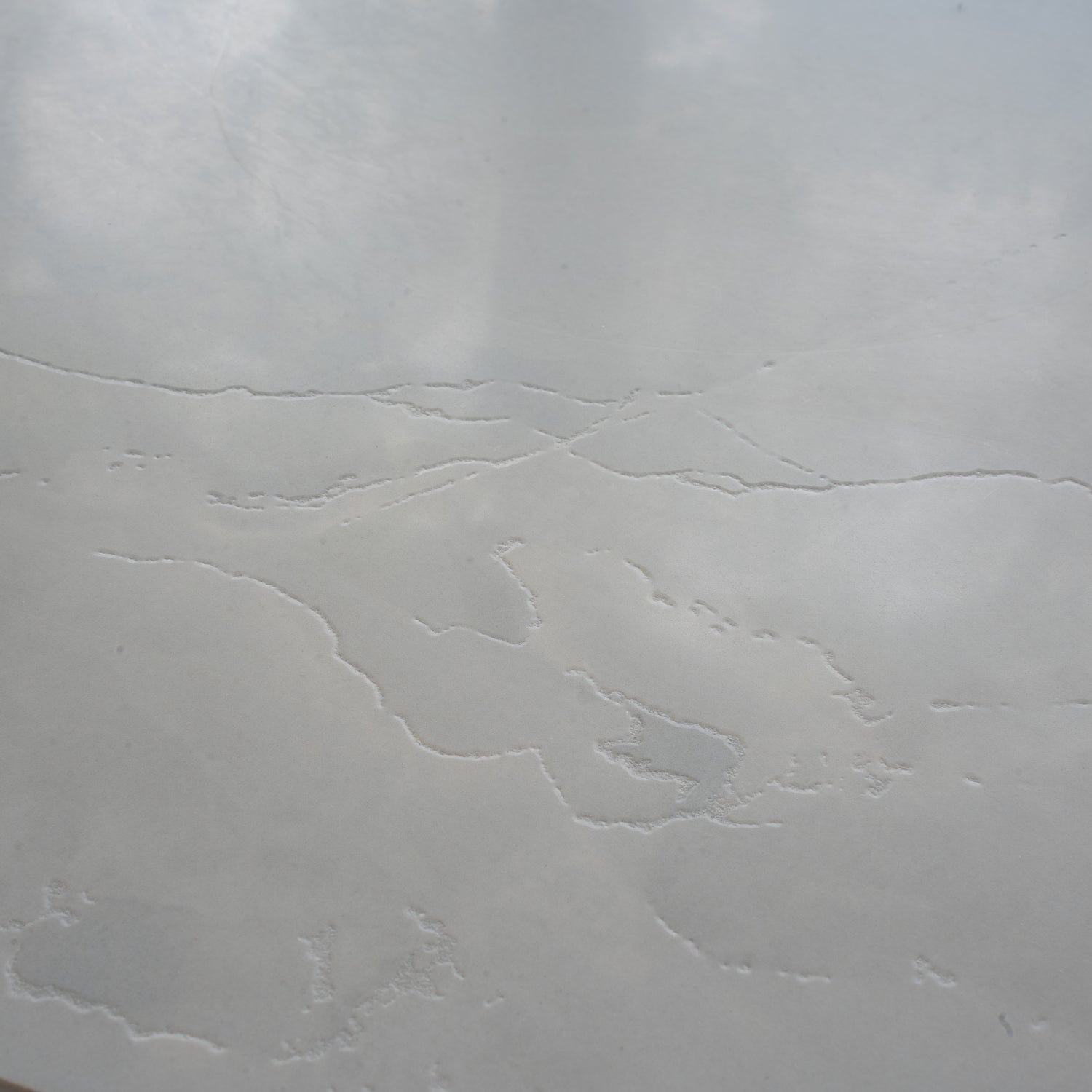 Celestine Blue honed porcelain tile with subtle marble-like veining in 24x48 inch large format