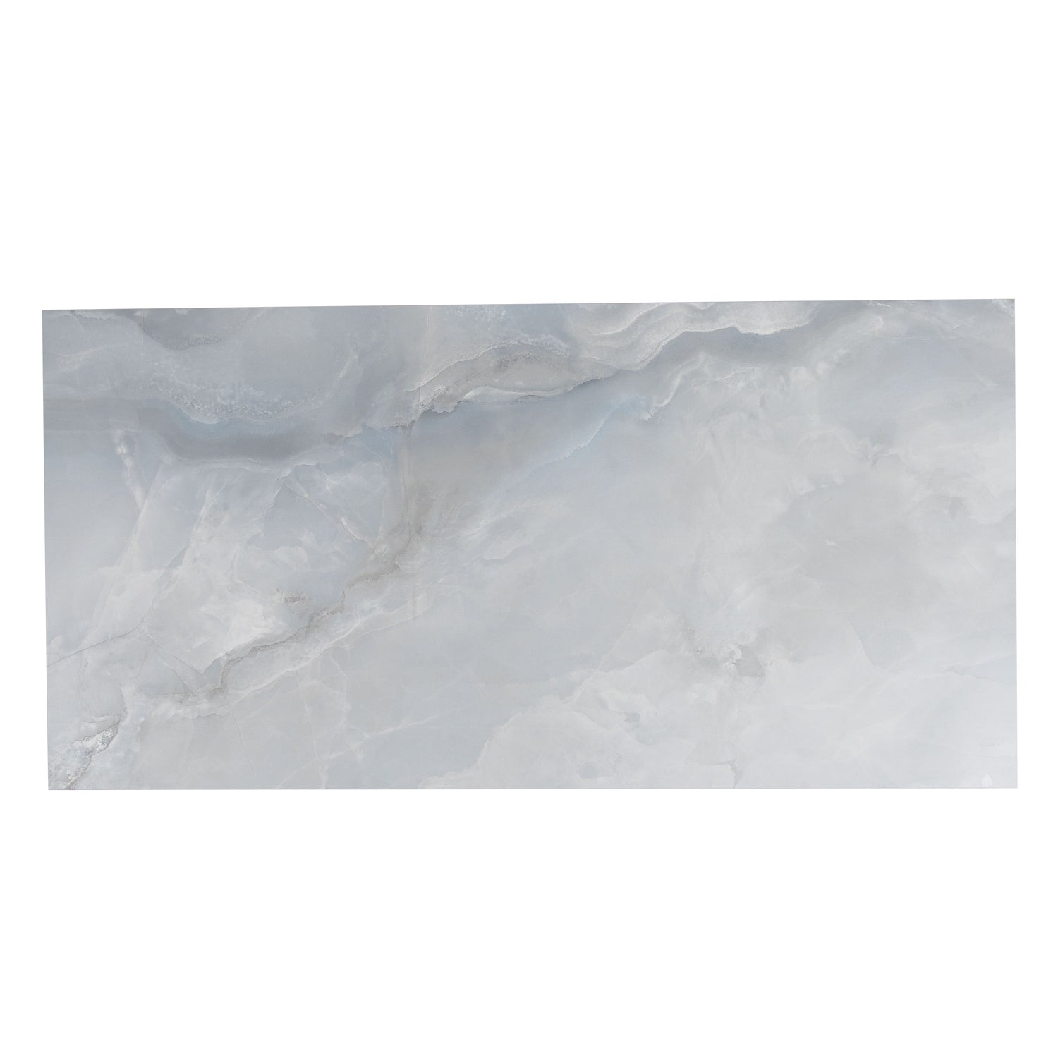celestine blue 24x48 honed porcelain large tile with clouded light and dark blue veining
