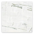White Green Vein 12x12 Polished Square Porcelain Mosaic Tile (11 pack, 10.65 sq ft/case)