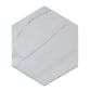White 8x9 Matte Hexagon Porcelain Large Format Tile (24 pack, 9.04 sq ft/case) - Sample