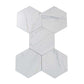 White 8x9 Matte Hexagon Porcelain Large Format Tile (24 pack, 9.04 sq ft/case) - Sample