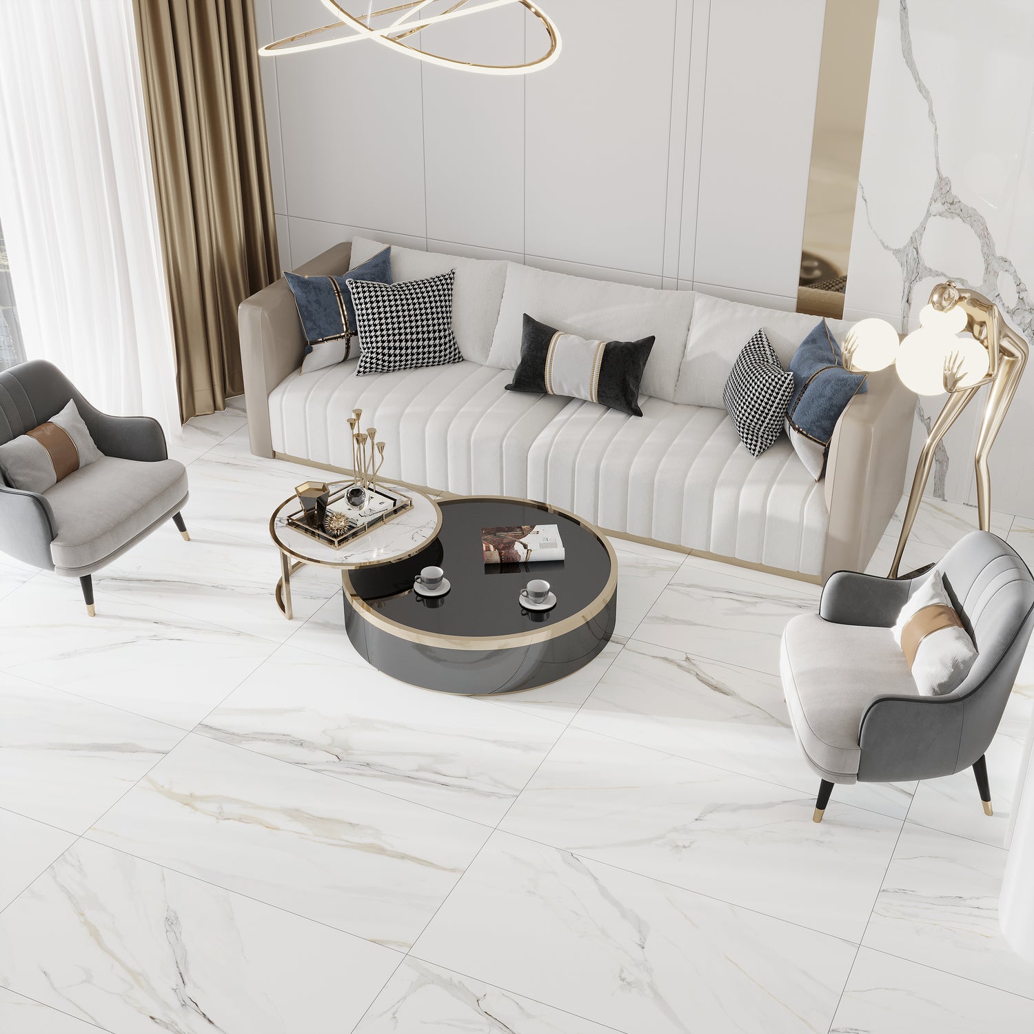 White 24x48 Matte Field Porcelain Tile (2 pack, 15.48 sq ft/case)