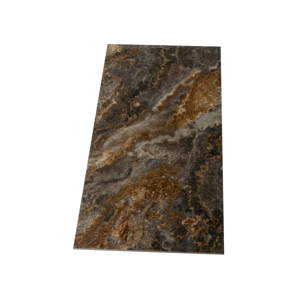 Brown 24x48 Polished Porcelain Large Format Tile (2 pack, 15.55 sq ft/case) - Sample