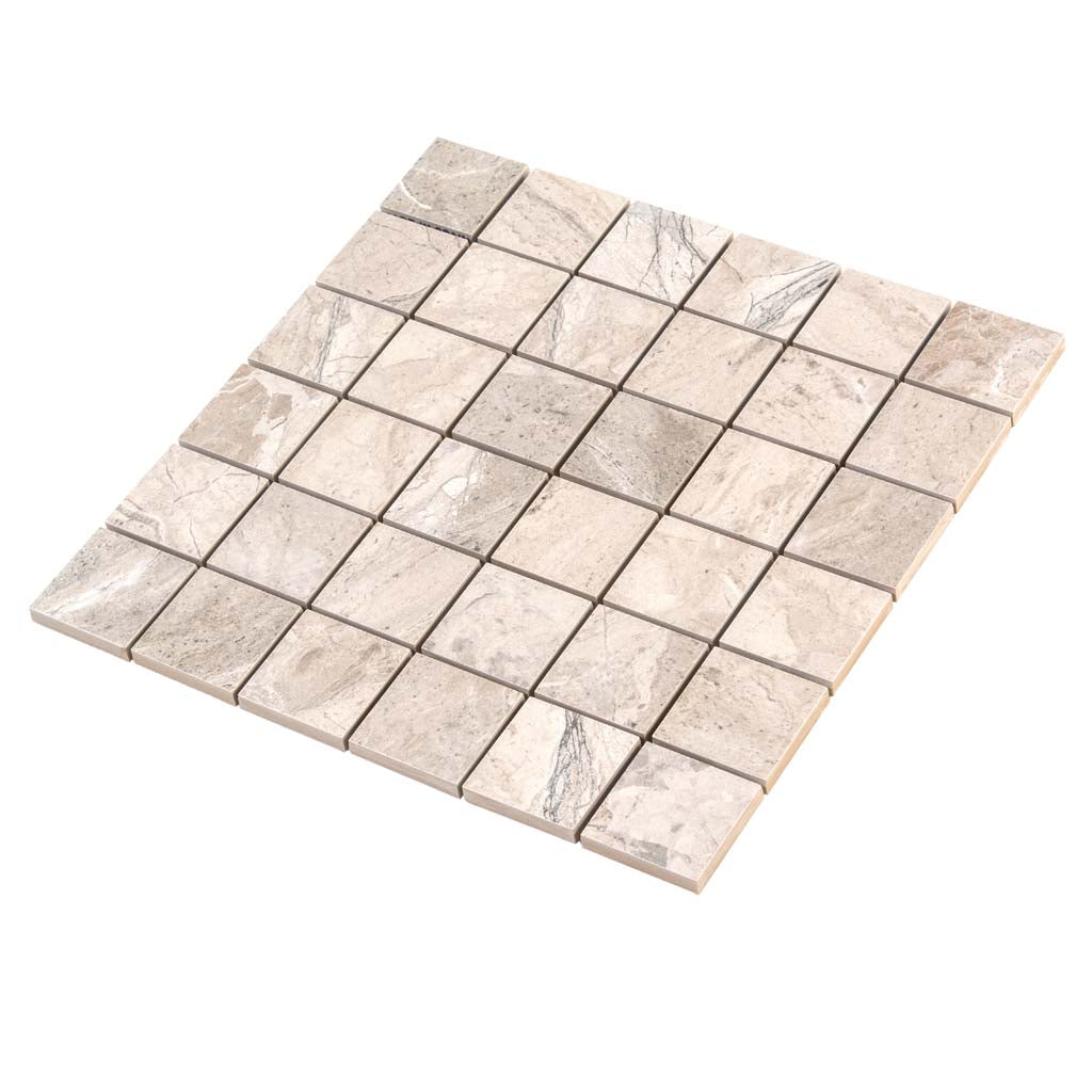 Beige 12x12 Matte Uniform Square Porcelain Mosaic Tile (6 pack, 5.81 sq ft/case) - Sample