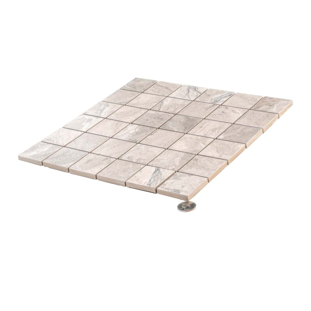 Beige 12x12 Matte Uniform Square Porcelain Mosaic Tile (6 pack, 5.81 sq ft/case) - Sample