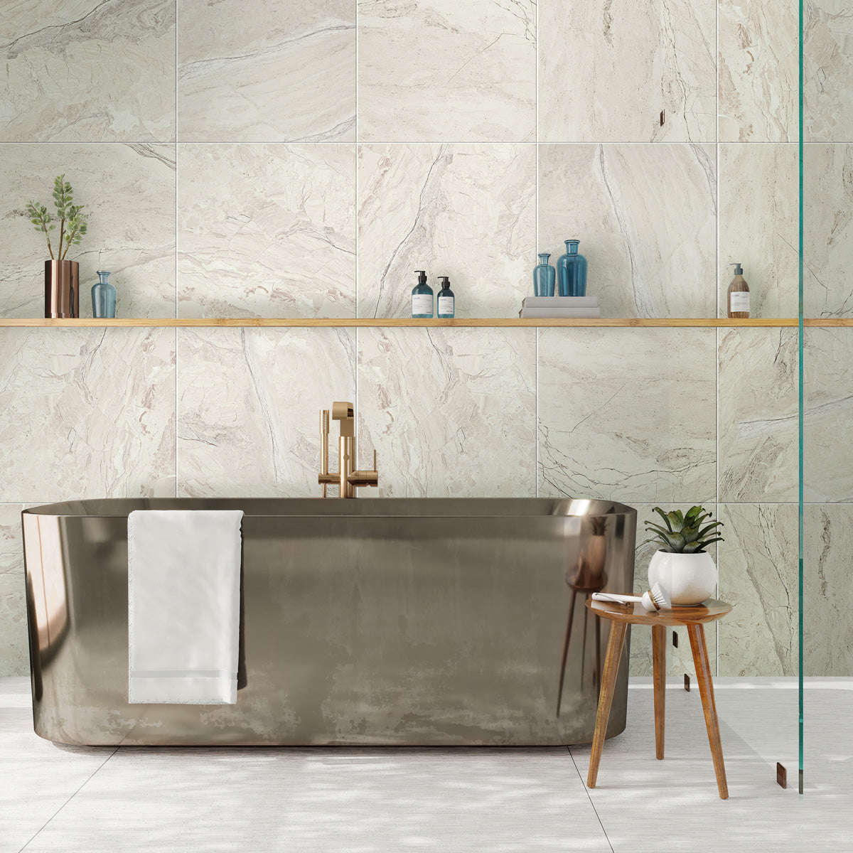 Stone Beige 24x24 Matte Square Porcelain Large Format Tile (3 pack, 11.62 sq ft/case) - Sample