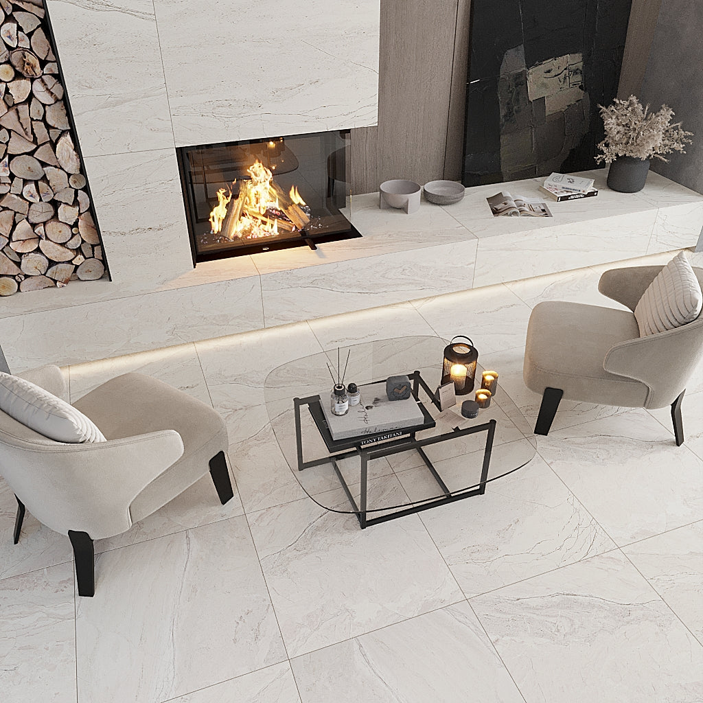Stone Beige 24x24 Matte Square Porcelain Large Format Tile (3 pack, 11.62 sq ft/case) - Sample
