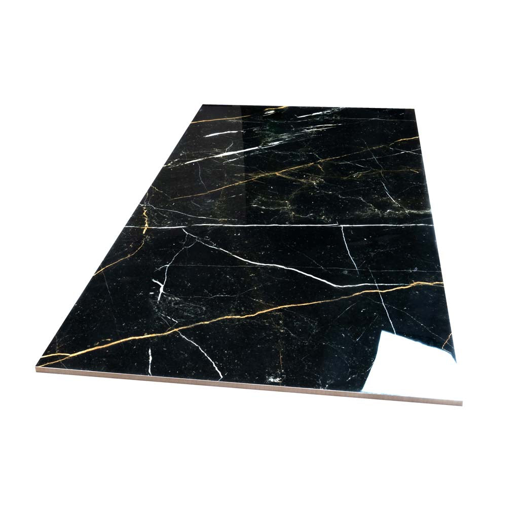 24X48 Splendor Polished Black Porcelain Rectangular Tile