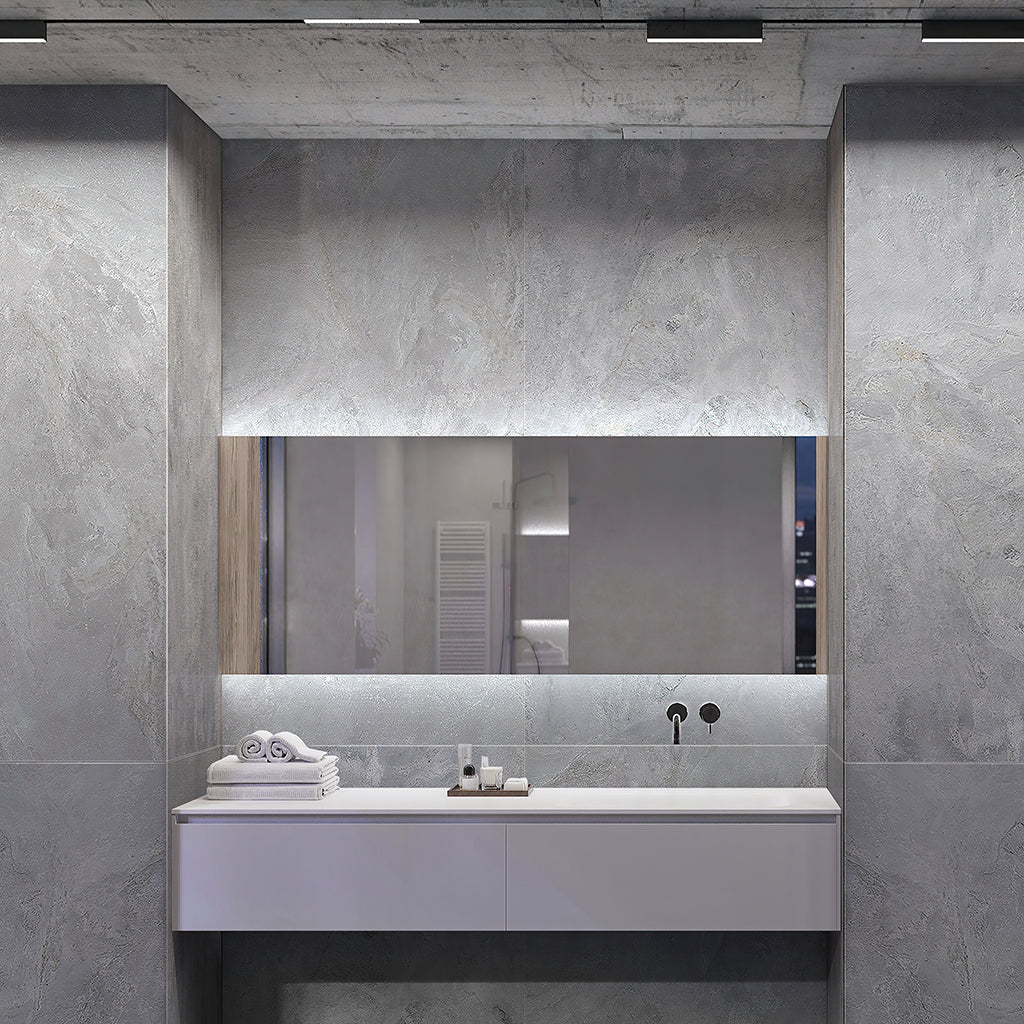 Gray 24x48 Matte Porcelain Large Format Tile (2 pack, 15.55 sq ft/case) - Sample