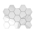 Sample - Cotton White 9x13 Polished Hexagon Porcelain Mosaic Tile (9 pack, 7.09 sq ft/case)