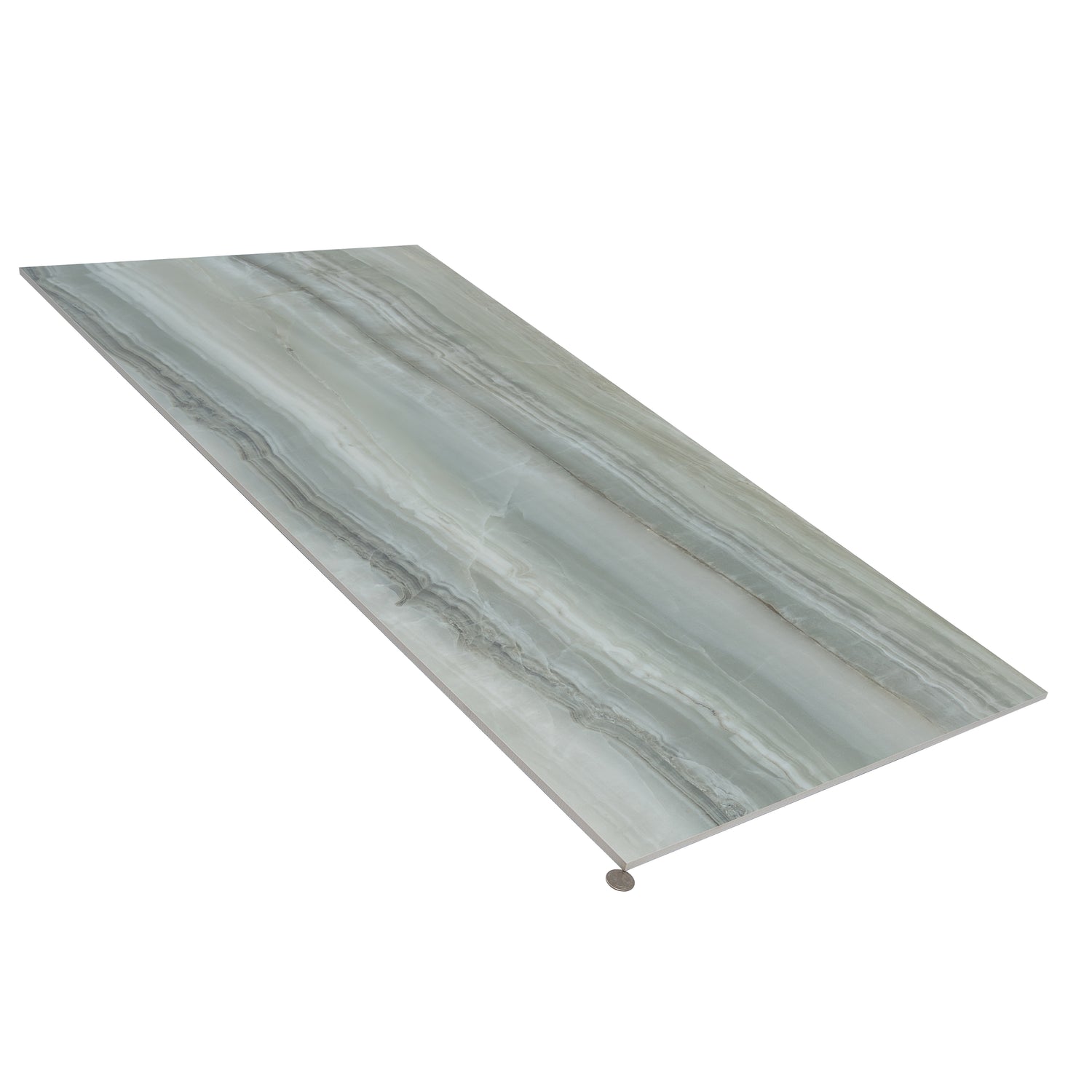 Sage jade green 24x48 honed porcelain large tile with natural stone texture and soft green hues