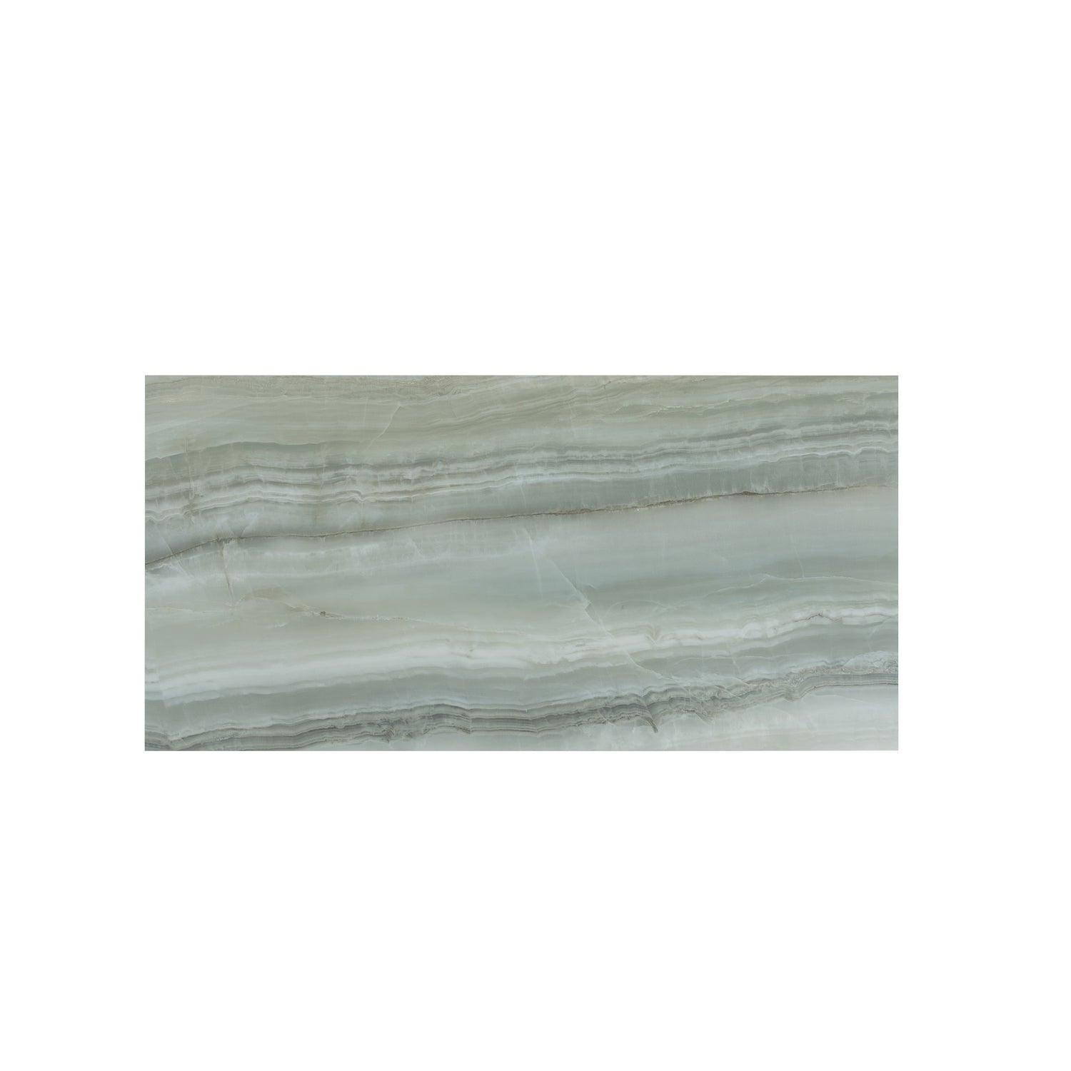 Sage jade green honed porcelain large tile with natural stone-like striations 24x48 inches