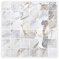 Sample - Pale Gray 12x12 Polished Square Porcelain Mosaic Tile (11 pack, 10.65 sq ft/case)