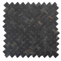 Sample - Black 12x12 Matte Basketweave Porcelain Mosaic Tile (5 pack, 4.84 sq ft/case)