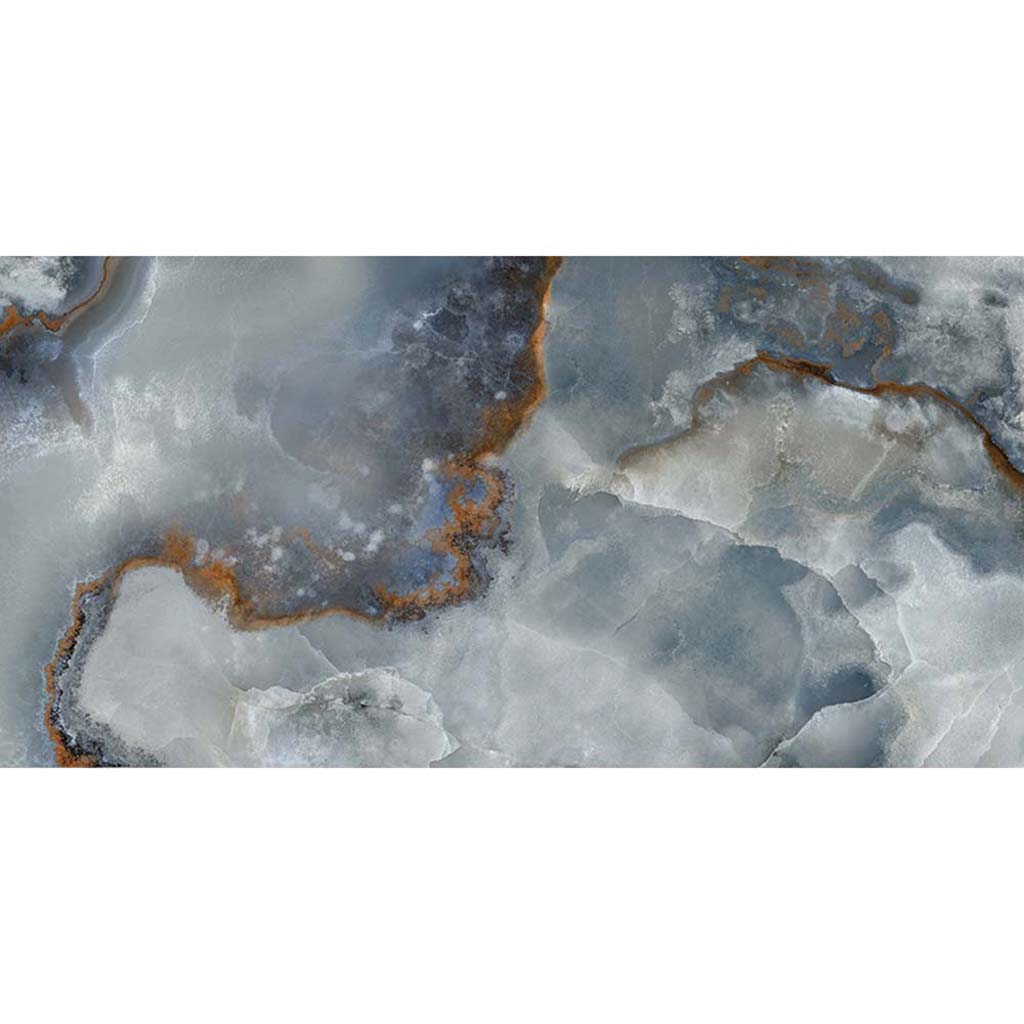 Lappato Blue Porcelain Rectangular Tile