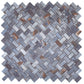 Sample - Blue 12x12 Matte Basketweave Porcelain Mosaic Tile (5 pack, 4.84 sq ft/case)