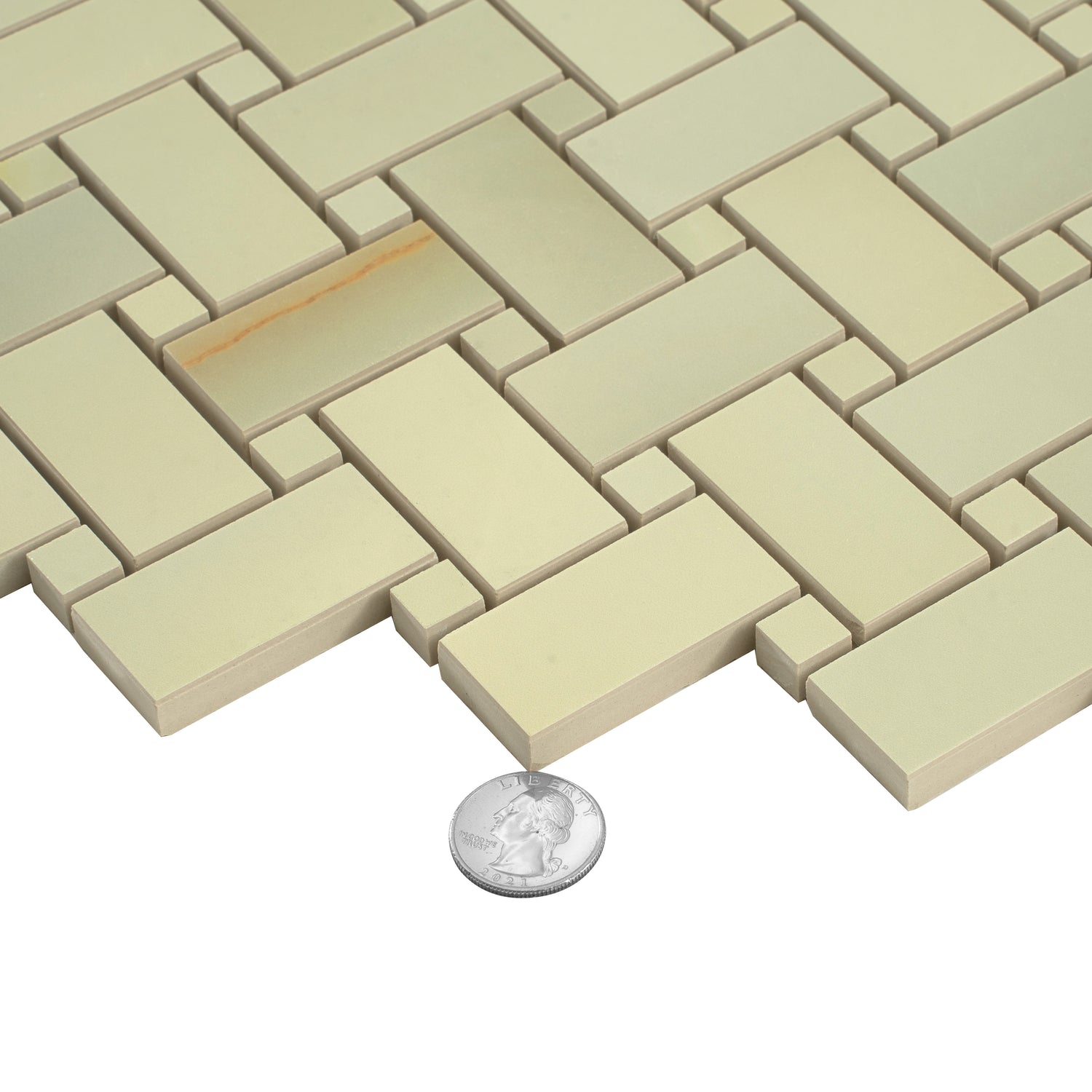 Celadon Giada 12x12 Lappato Onyx Basketweave Porcelain Mosaic Tile (5 pack, 4.84 sq ft/case)