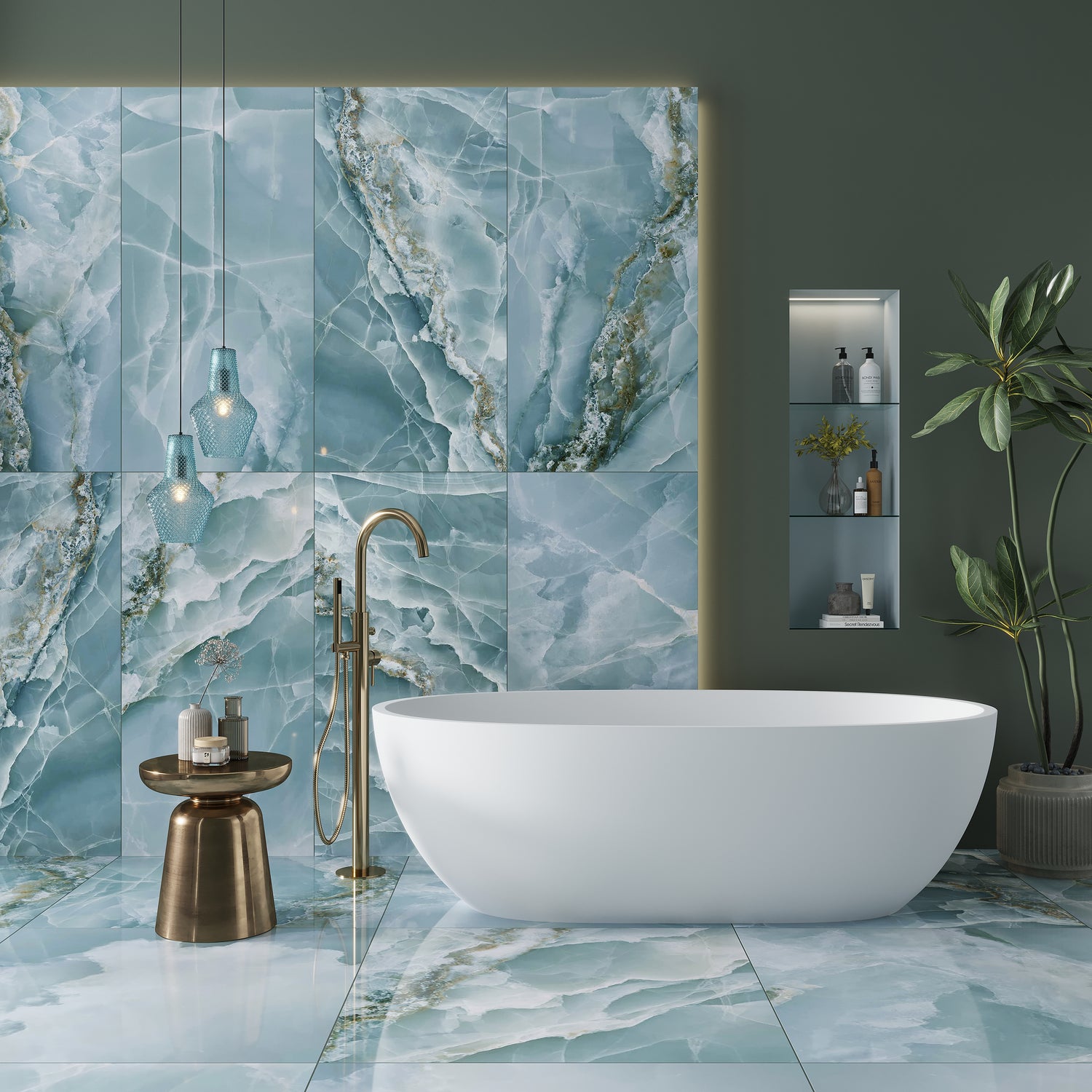 Green 24x48 Lappato Porcelain Large Format Tile (2 pack, 15.5 sq ft/case)