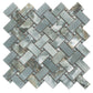 5 pack Splendor 11.81 in. x 11.81 in. Matte Green Porcelain Mosaic Wall and Floor Tile (4.84 sq ft/case) - Sample