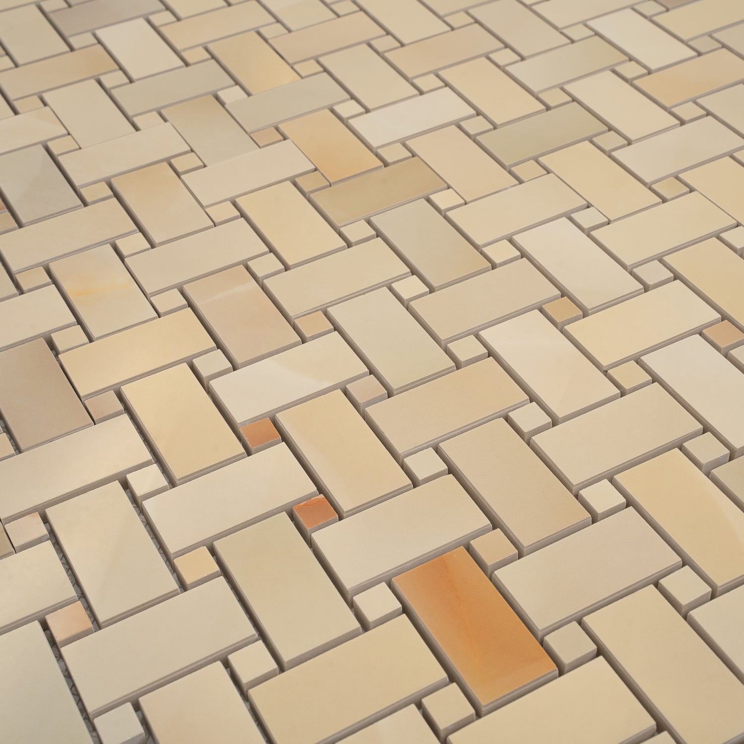 Miele 12x12 Lappato Onyx Basketweave Porcelain Mosaic Tile (5 pack, 4.84 sq ft/case)