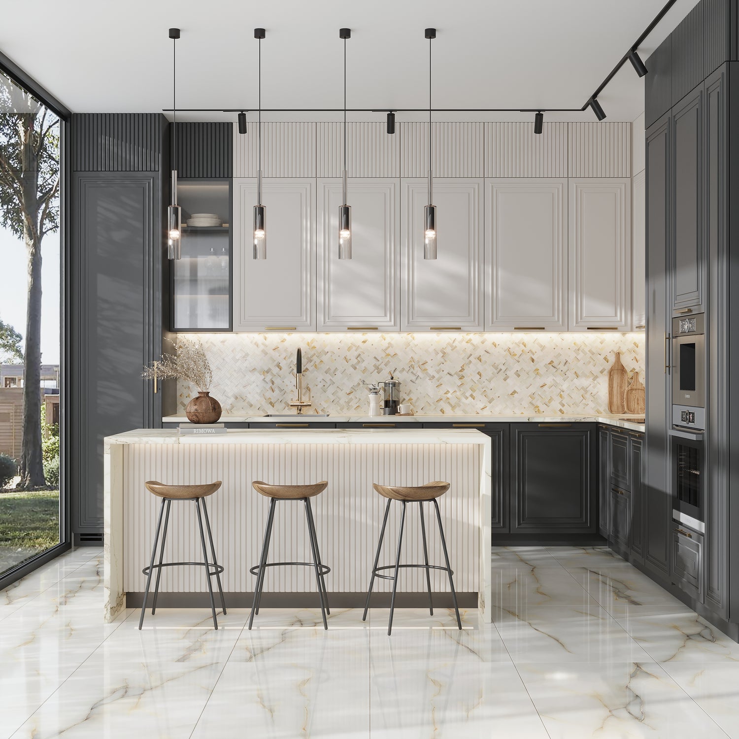 Perla 12x12 Lappato Onyx Basketweave Porcelain Mosaic Tile (5 pack, 4.84 sq ft/case)