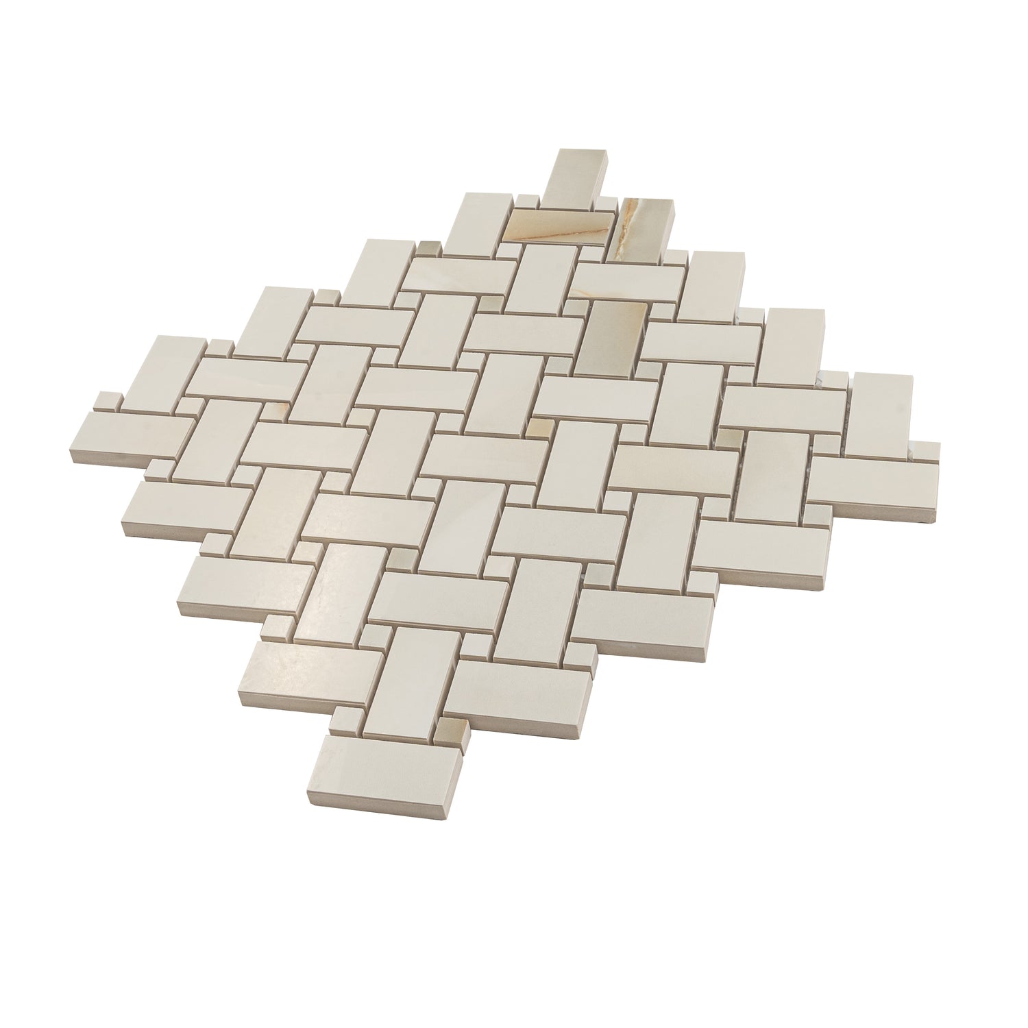 Perla 12x12 Lappato Onyx Basketweave Porcelain Mosaic Tile (5 pack, 4.84 sq ft/case)
