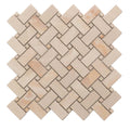 Sample - Crepe Pink 12x12 Matte Basketweave Porcelain Mosaic Tile (5 pack, 4.84 sq ft/case)