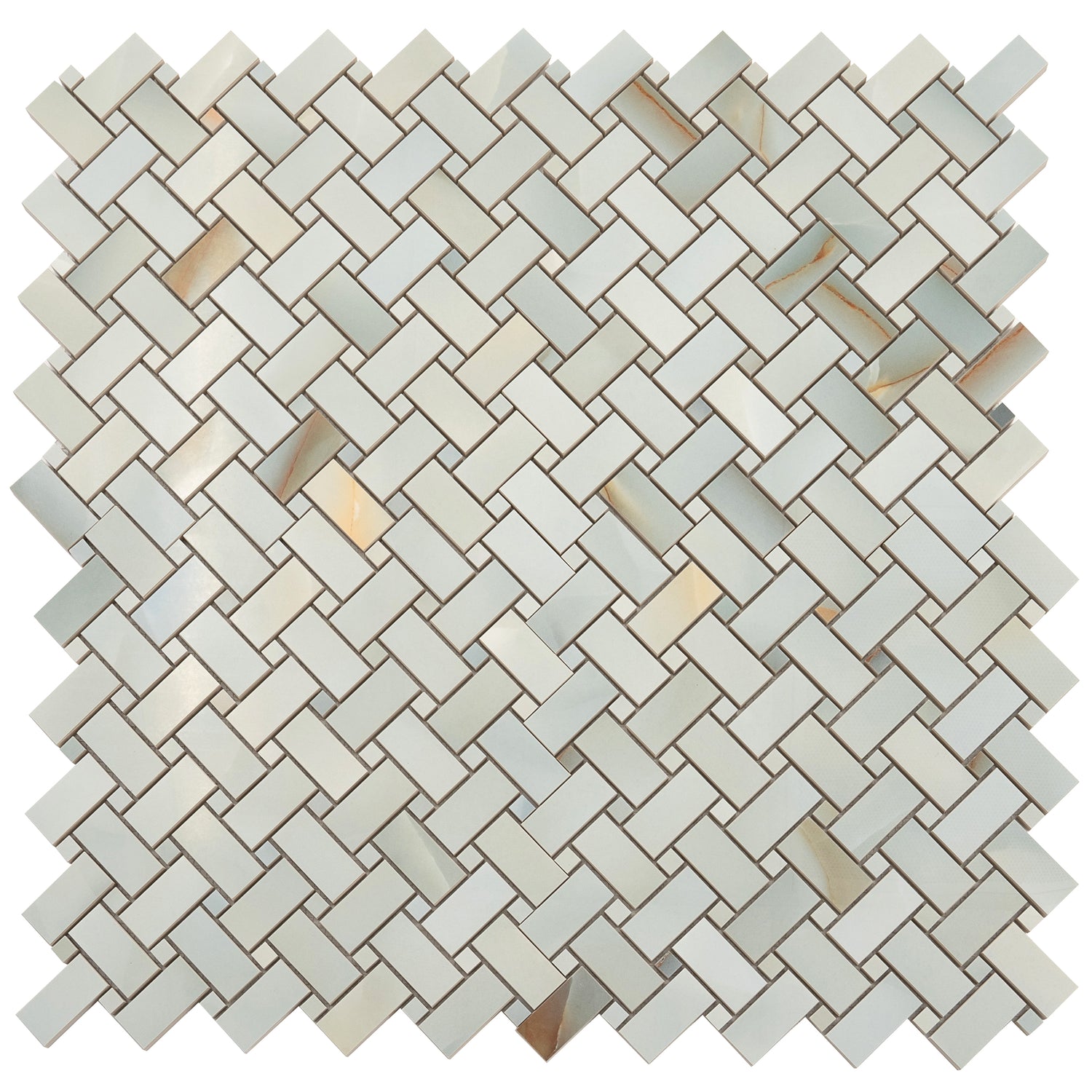 Turchese 12x12 Lappato Onyx Basketweave Porcelain Mosaic Tile (5 pack, 4.84 sq ft/case)