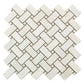 Alabaster White 12x12 Matte Basketweave Porcelain Mosaic Tile (5 pack, 4.84 sq ft/case) - Sample