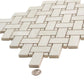 Alabaster White 12x12 Matte Basketweave Porcelain Mosaic Tile (5 pack, 4.84 sq ft/case) - Sample