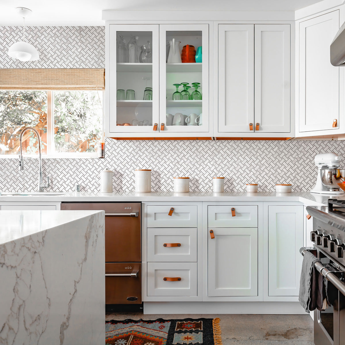 Alabaster White 12x12 Matte Basketweave Porcelain Mosaic Tile (5 pack, 4.84 sq ft/case) - Sample