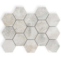 Sample - Light Taupe Beige 9x13 Polished Hexagon Porcelain Mosaic Tile (9 pack, 7.09 sq ft/case)