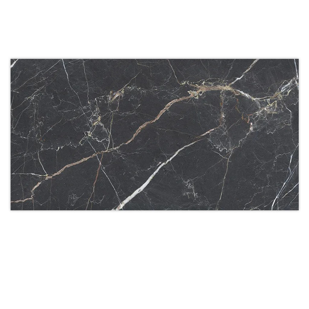 24x48 Charcoal Black Porcelain Large Tile for Bold Contemporary