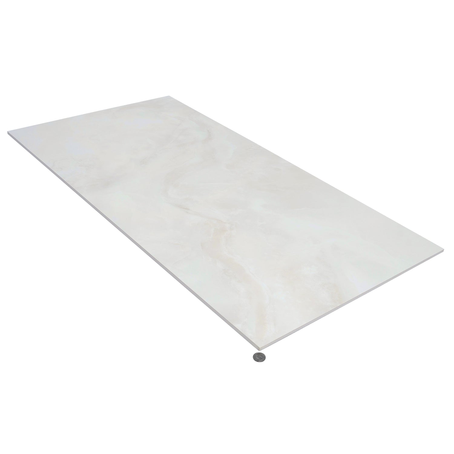 Sample - Ivory Pearl White 24x48 Honed Porcelain Large Tile (15.5 sq ft/case, 2-Pack)