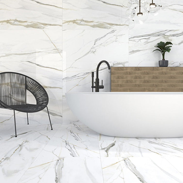 24 x 48 White Matte Porcelain Tile - White Matte Tile - White Porcelain ...