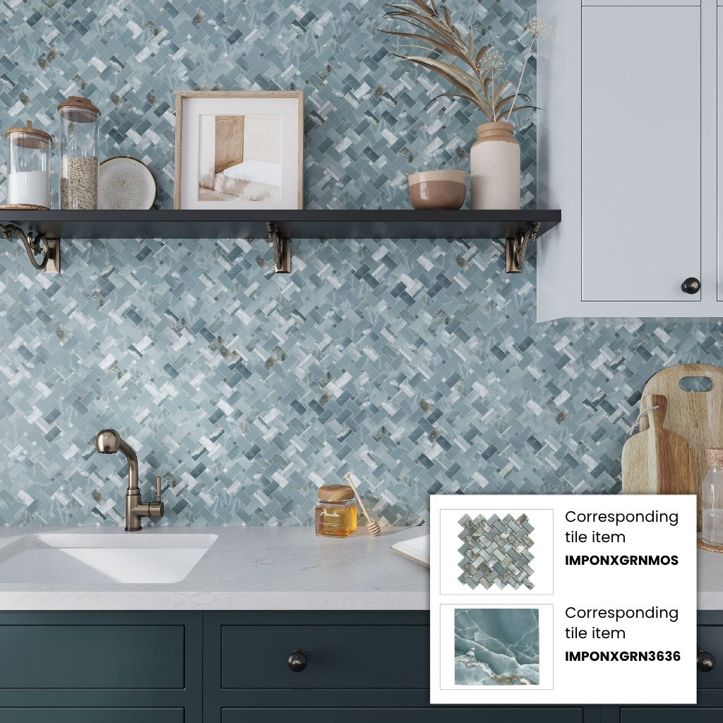 Green 12x12 Matte Basketweave Porcelain Mosaic Tile (5 pack, 4.84 sq ft/case)