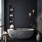 Black 12x36 Matte Ceramic Large Format Tile (4 pack, 11.62 sq ft/case)