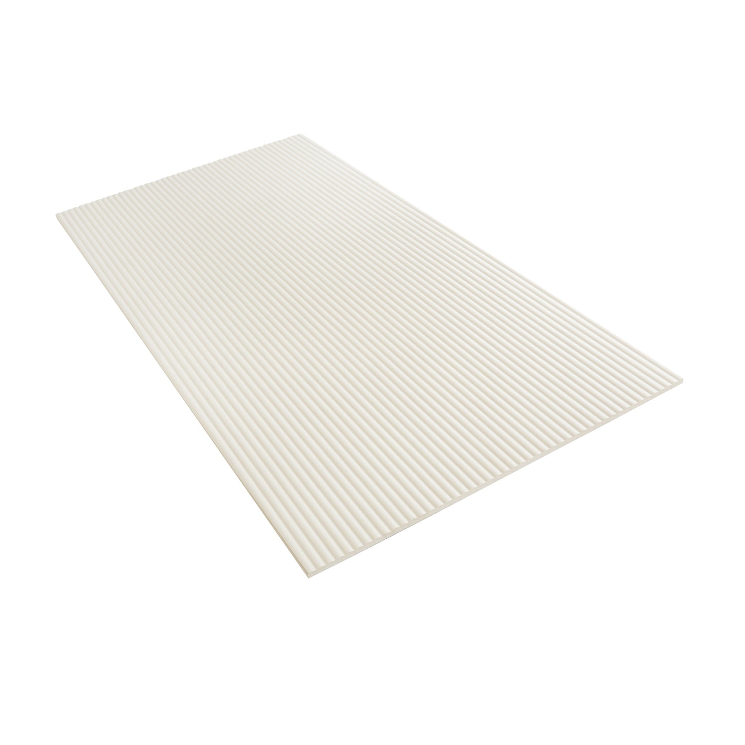 Terrain 24x48 White Porcelain Large Format Ribbed Wall Tile (2 Pack, 15.55 sq ft/case)
