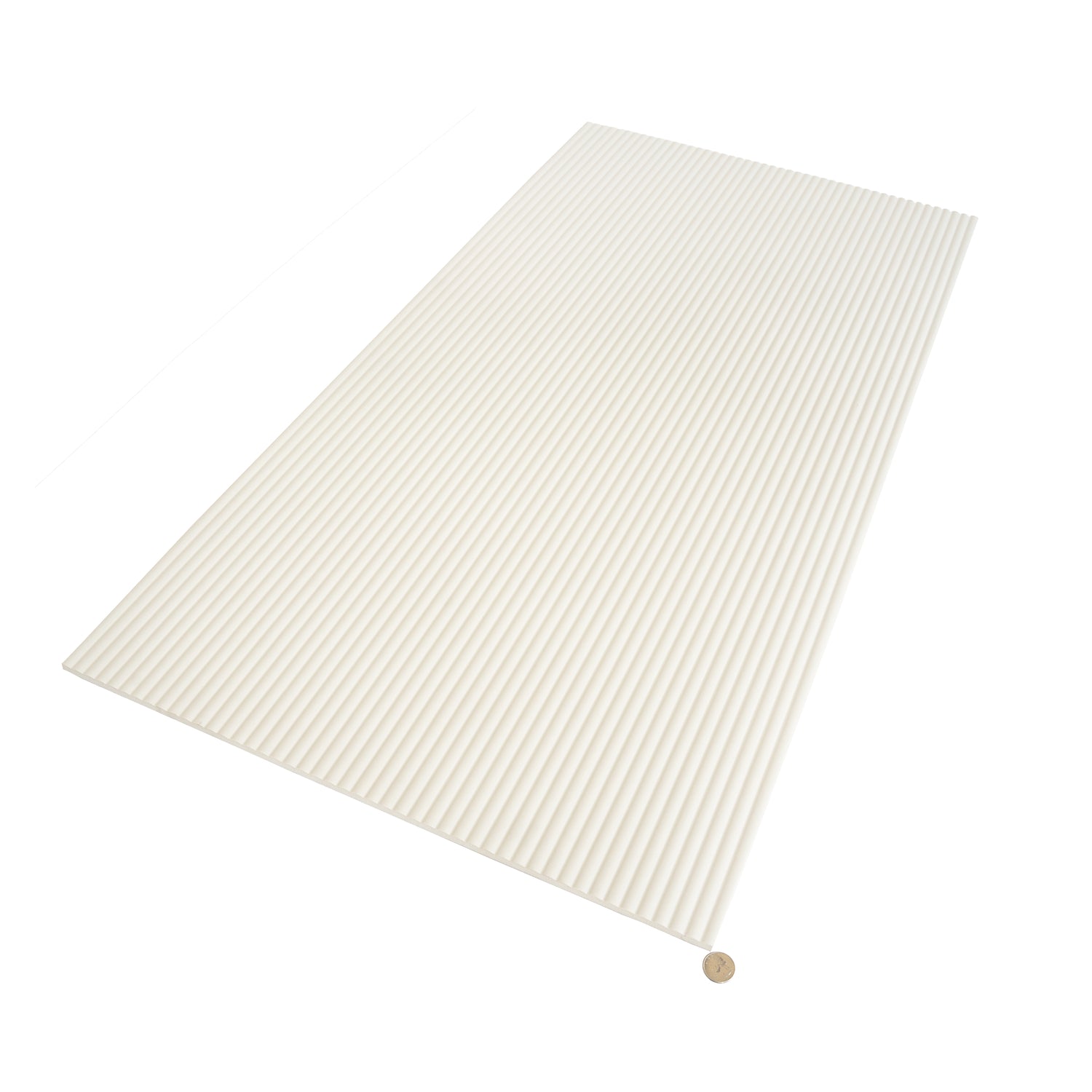 Terrain 24x48 White Porcelain Large Format Ribbed Wall Tile (2 Pack, 15.55 sq ft/case)