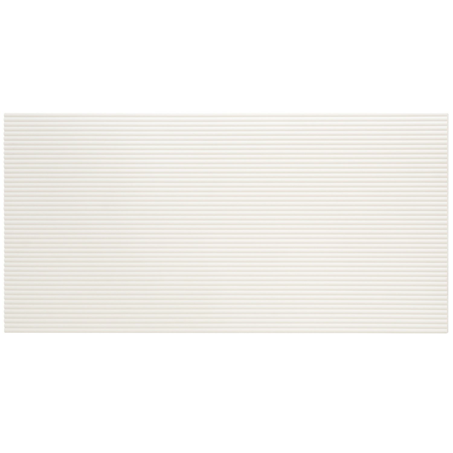 Terrain 24x48 White Porcelain Large Format Ribbed Wall Tile (2 Pack, 15.55 sq ft/case)