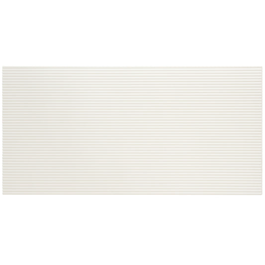 Terrain 24x48 White Porcelain Large Format Ribbed Wall Tile (2 Pack, 15.55 sq ft/case) - Sample