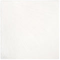 White glossy square porcelain tile with subtle dandelion pattern and textured radial lines