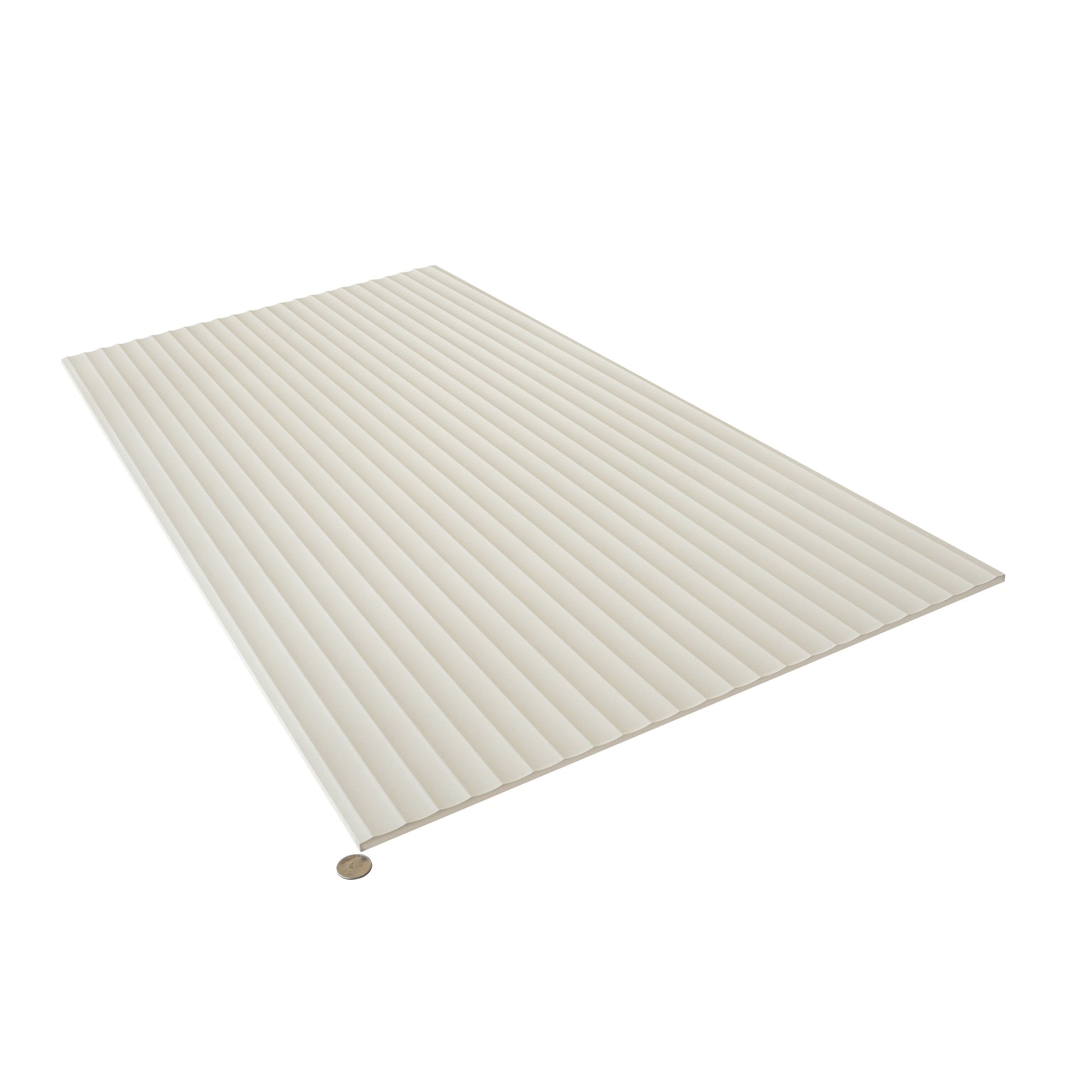 Terrain 24x48 Soft White Porcelain Large Format Fluted grooved Wall Tile (2 Pack, 15.55 sq ft/case)