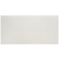 Soft white porcelain large 24x48 matte tile with horizontal fluted grooves for wall applications