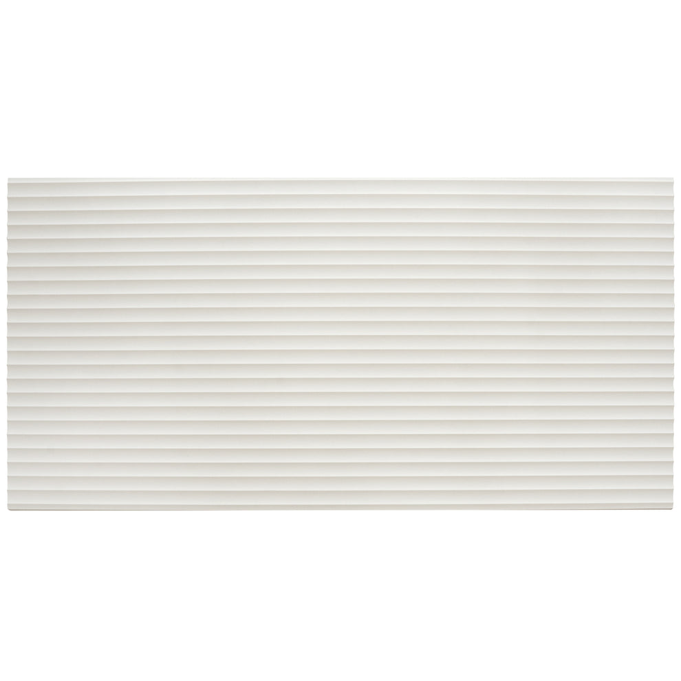 Soft White 24x48 Matte Fluted grooved Porcelain Large Tile (2 pack, 15 ...