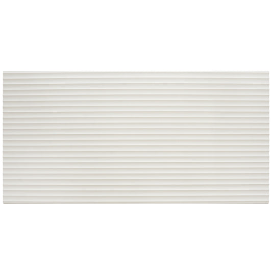 Terrain 24x48 Soft White Porcelain Large Format Fluted grooved Wall Tile (2 Pack, 15.55 sq ft/case) - Sample